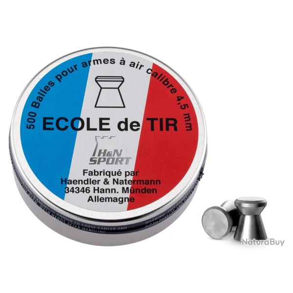 Plombs Ecole de tir 4.5mm - H et N - Boite de 500