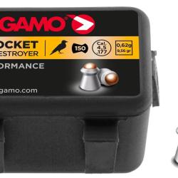 Plombs 4.5 mm Rocket tete Acier Cuivr&eacute; - GAMO - Boite de 150