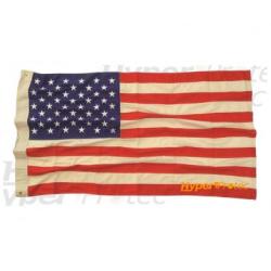 Drapeau am&eacute;ricain US Vintage en tissus brod&eacute; 150x90cm