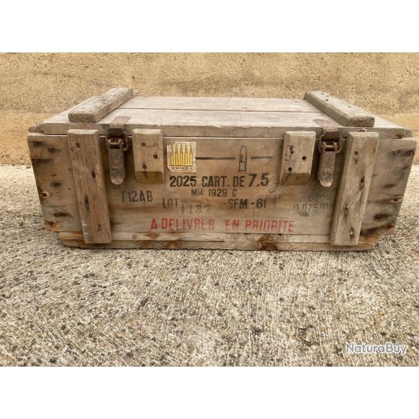 Caisse munition bois 7.5