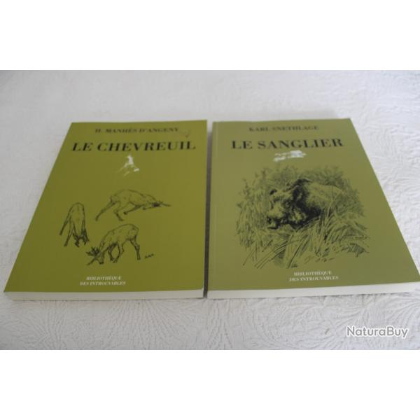 Lot 2 livres Le chevreuil et Le sanglier