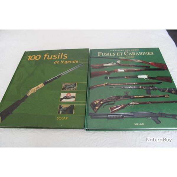 Lot 2 livres fusils et carabines de lgende