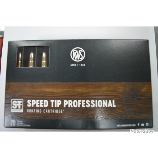 1 BOITE DE 20 MUNITIONS RWS CALIBRE 300 WM SPEEDTIP PROFESSIONAL 10.7G/165GR NEUVE