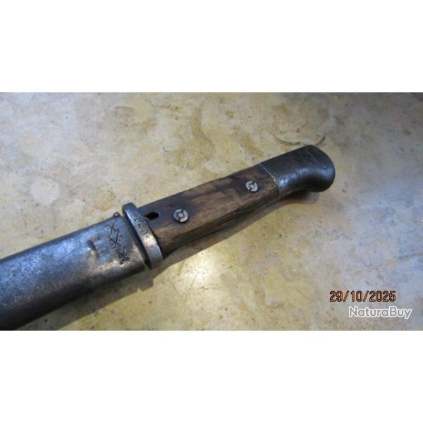 baionnette fusil mauser G98  ww1 premi�re guerre mod 1914 1� type monomatricule  160 + ww1  F.P.