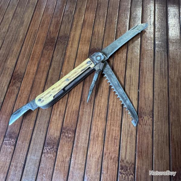 RARE COUTEAU MULTI LAME A LA HACHE 1909 THIERS FRANCE