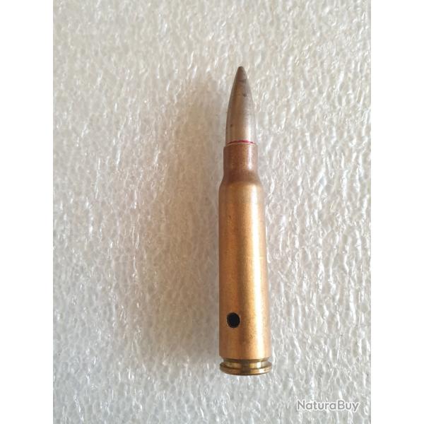 Cartouche 7.5 Mas 36 neutralise, sertissage ogive rouge, date 1947 (M 48.OC)