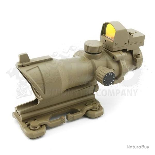 LUNETTE 4 X32 ROUGE/GREEN AVEC QD MOUNT +MINI ROUGE DOT TAN