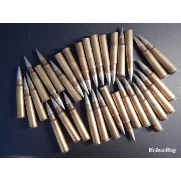 Lot de 32 cartouches 7,92 SCHWARTZLOSE superbe tat / Divers marquages