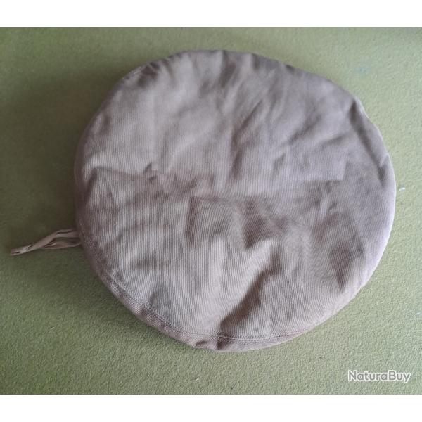 BERET DE L'ARMEE FRANCAISE KAKI CLAIR ALGERIE AVEC INSIGNE DU GENIE DORE