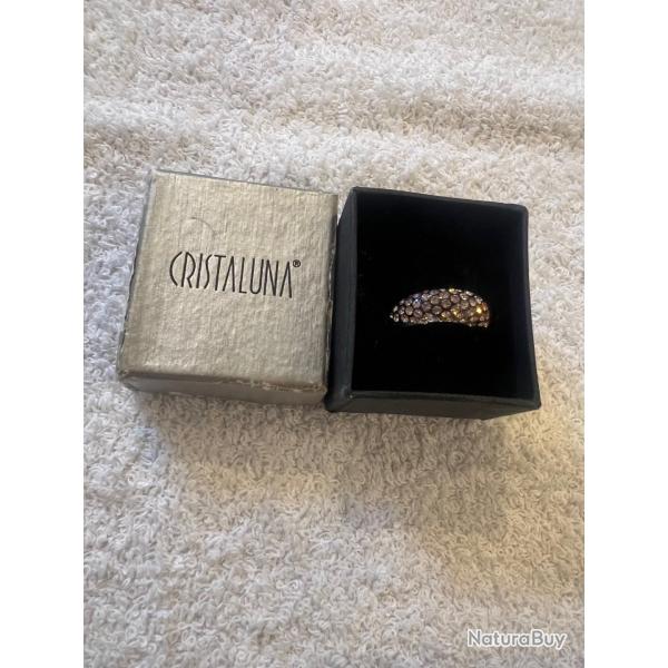 Bague cristaluna mona acrylique transparent swarovski rose 100 202 00