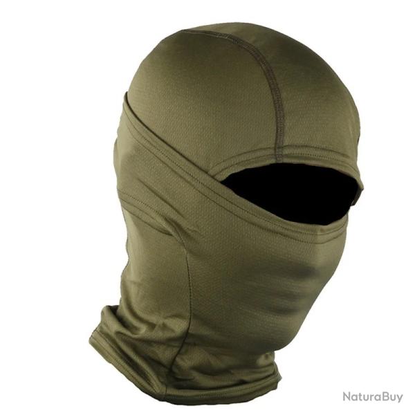 Masque Tactique Complet en Silicone et Tissu Elastique Camouflage pour Chasse Airsoft Vlo Vert