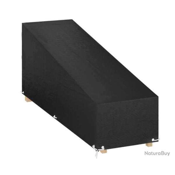 Housse noire pour chaise longue 200x65x35/60 cm en poly�thyl�ne - Protection saisonni�re ext�rieure