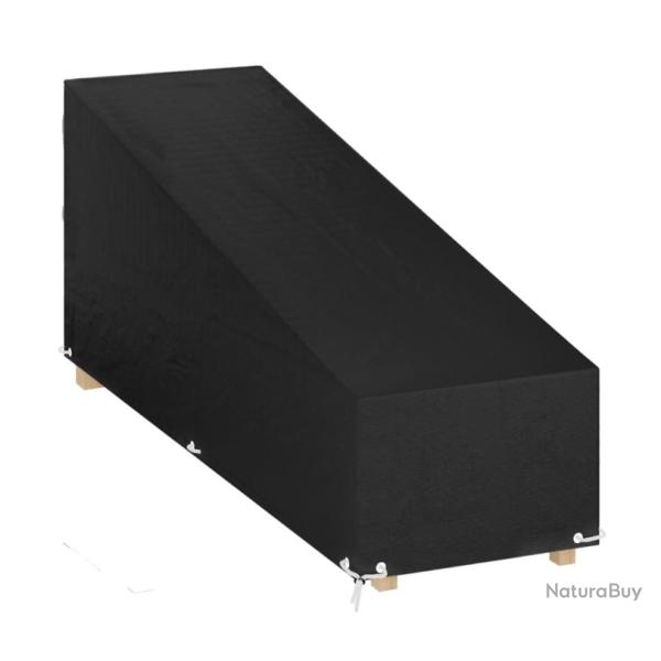 Housse noire en polythylne pour chaise longue 205x75x40/70 cm - Protection pluie et UV