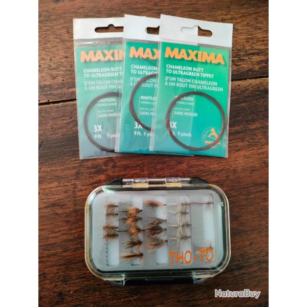 Lot mouches, bo�te et bas de ligne