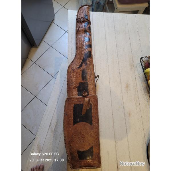 ETUI CUIR FUSIL OU CARABINE CUIR ARTISANAT MEXICAIN