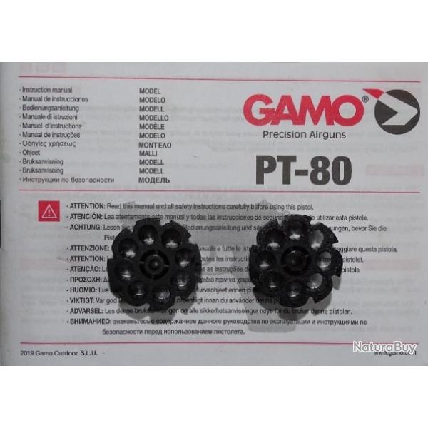 Barillets (2) 8 coups pour GAMO PT-80 en cal.4,5mm