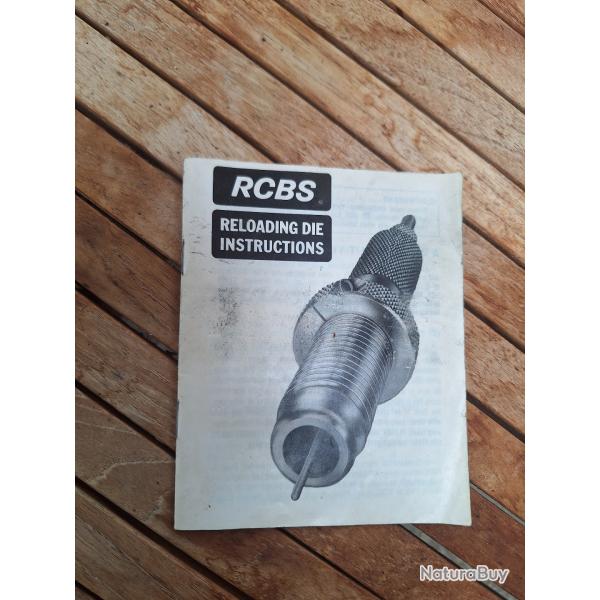 Documentation mode d'emploi rechargement outils RCBS