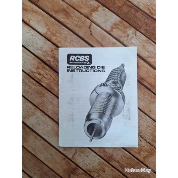 Notice mode d'emploi rechargement outils RCBS