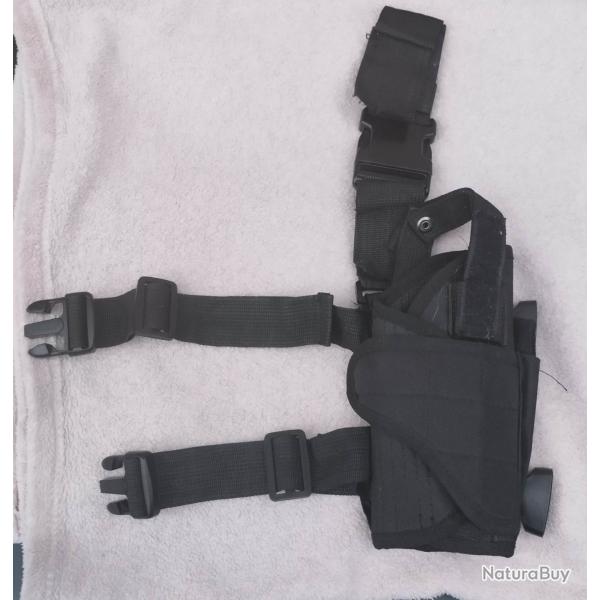 Holster tactique de cuisse Noir