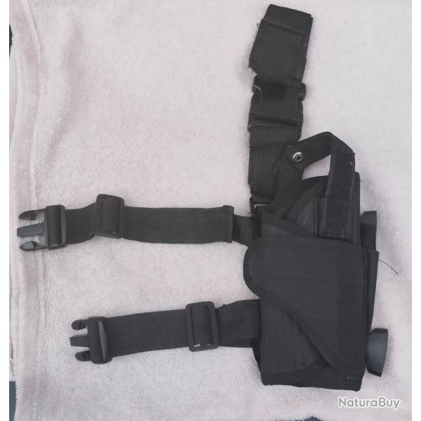 Holster tactique de cuisse Noir
