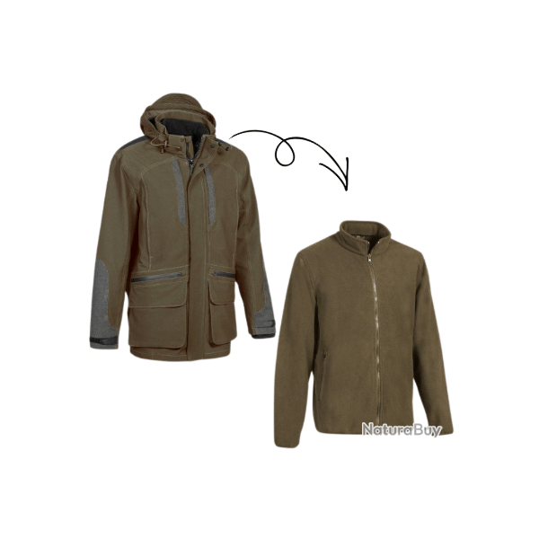 Veste de chasse chamois kaki PRO HUNT