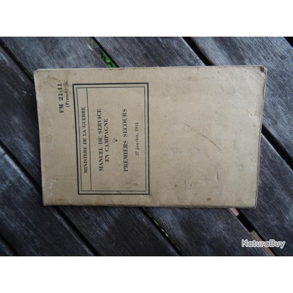 manuel de service en campagne premiers secours US 1944