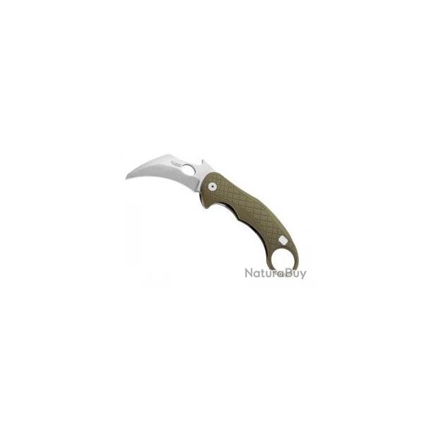 Couteau Karambit Lionsteel  LEONE VERT lame Hawkbill � trou acier CPM MagnaCut+finition stonewashed