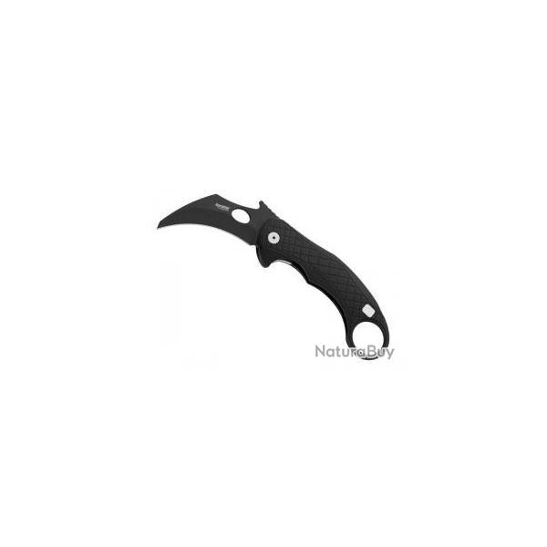Couteau Karambit Lionsteel  LEONE lame Hawkbill noire � trou acier CPM MagnaCut