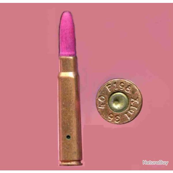 7.92 mm Mauser Allemagne 39-45 - tui acier cuivr - amorce laiton -  blanc balle bois rose