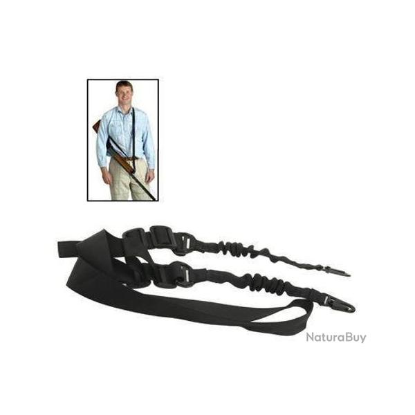 Sangle fusil de chasse 2 points de couleur NOIRE