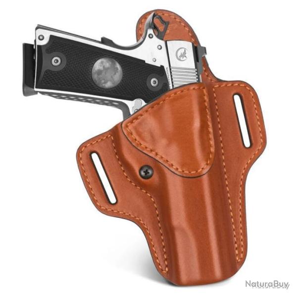 Holster pour model 1911 (colt, sig, taurus, etc..) En cuir marron - LIVRAISON GRATUITE
