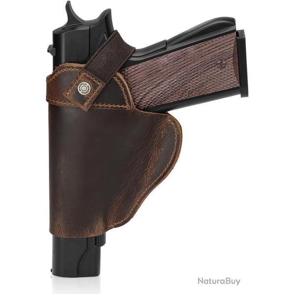 Holster en cuir - caf - LIVRAISON GRATUITE