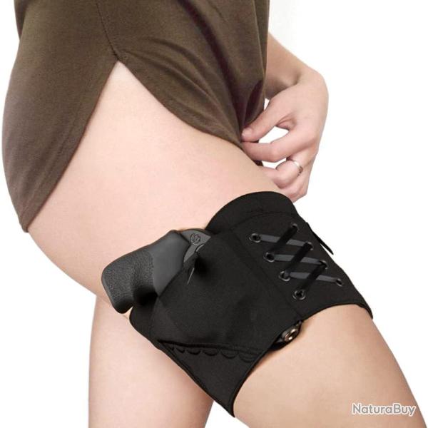 Holster de cuisse pour femme port dissimul� - ambidextre - noir - LIVRAISON GRATUITE