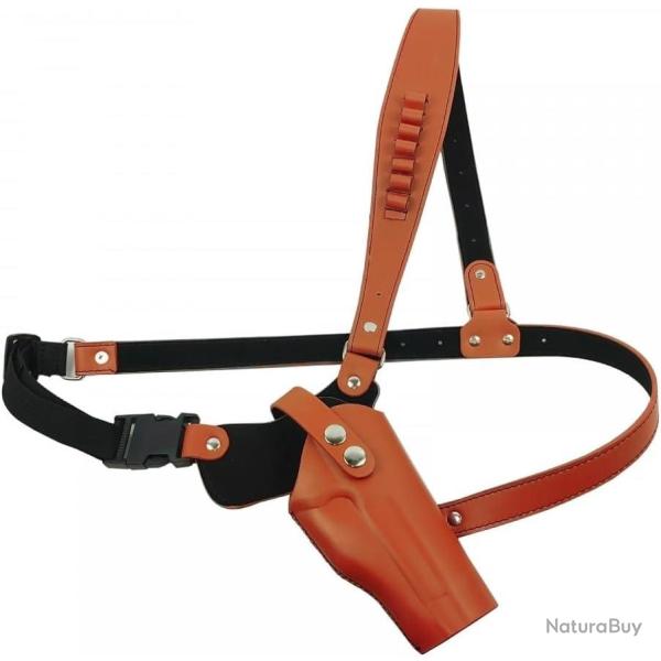 Holster d'paule droitier avec cartouchire - marron - LIVRAISON GRATUITE