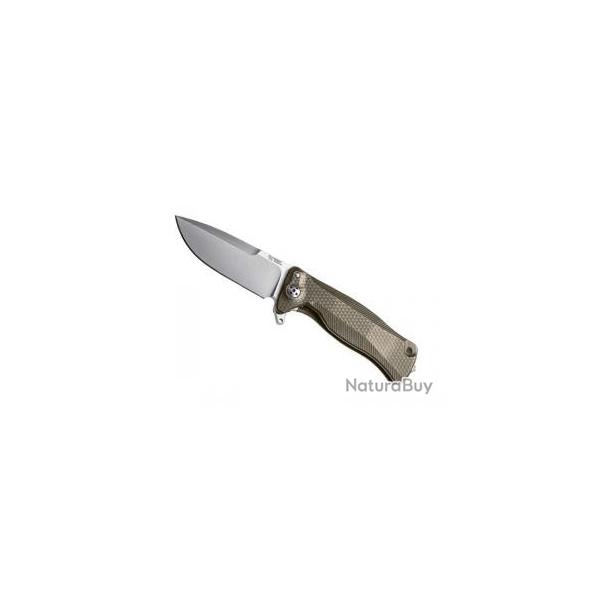 Couteau Lionsteel SR11 lame acier Sleipner satin� +manche titanium 6AL4V bronz� +�tui