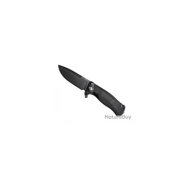 Couteau Lionsteel SR11 lame noire acier Sleipner +manche aluminium noir