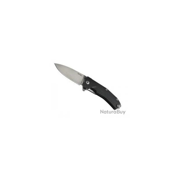 Couteau Lionsteel KUR lame acier Sleipner finition � stonewashed � +manche G10