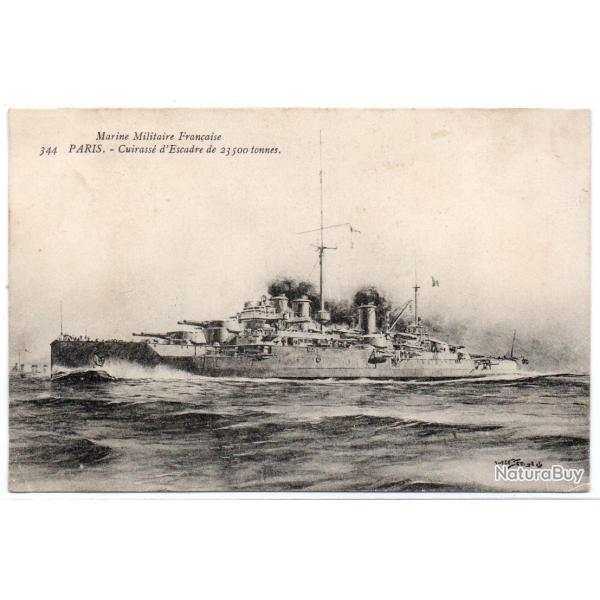 CPA - Marine Militaire Fran�ais - PARIS-Cuirasse d'Escadre de 23500 tonne - N�3733