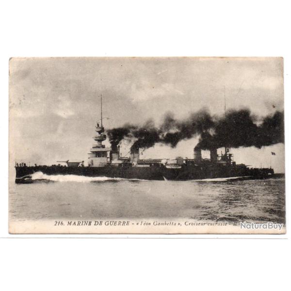 CPA - MARINE DE GUERRE - " L�on Gambetta " Croiseur Cuirasse  N�3734