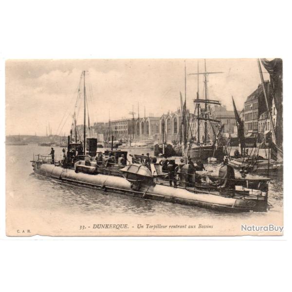 CPA - Marine Militaire - DUNKERQUE-Un Torpilleur rentrant aux bassins - N�3736