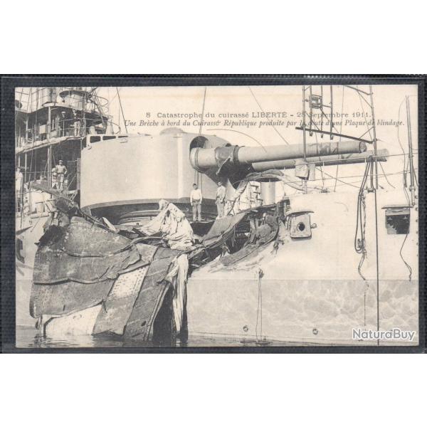 CPA - Marine Militaire - La catastrophe du cuirass� "LIBERT�" - 25 septembre 1911 N�3738