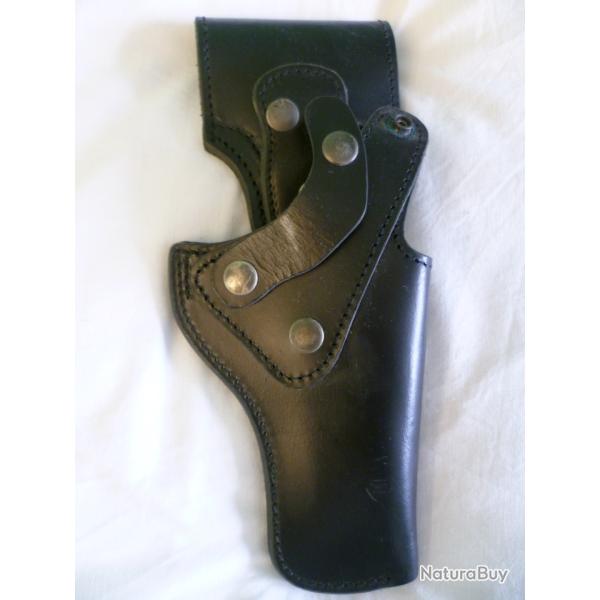 Holster de ceinture droitier multiposition en cuir de marque A2CM BERNAY (PROTECOP) pour r�volver