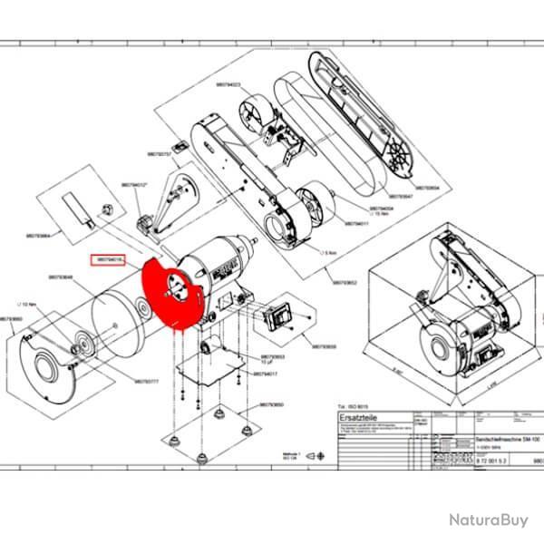 9 8079 4018 Bo�tier de protection pour disque de polissage Dick SM-100/SM-90