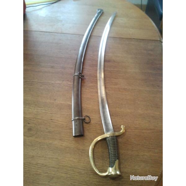 beau  sabre  de canonnier  de la manufacture  royale de  chatellerault 7 octobre  1836