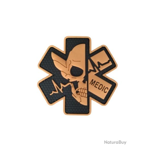 Patch M�dical - Crane - Noir/dor� - PVC - Velcro - Livraison gratuite