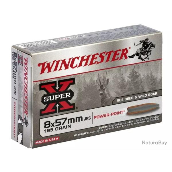 Munitions Winchester cal. 8x57 JRS - PowerPoint 195 gr - Bo�te de 20