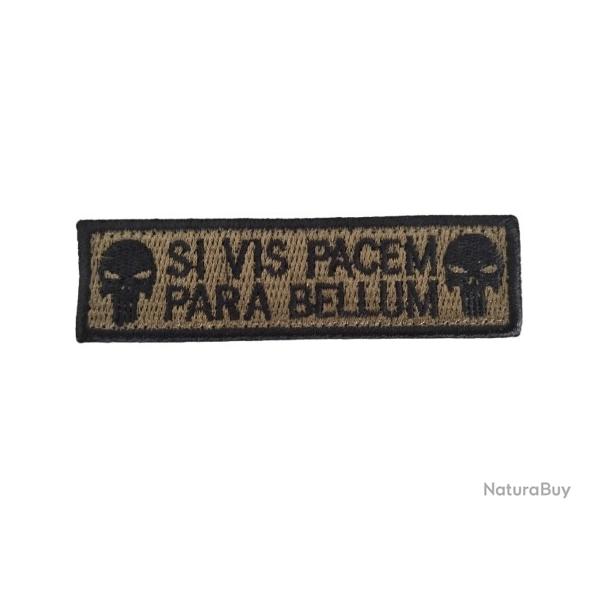 Patch - Punisher - SI VIS PACEM PARA BELLUM - Kaki - velcro - Livraison gratuite