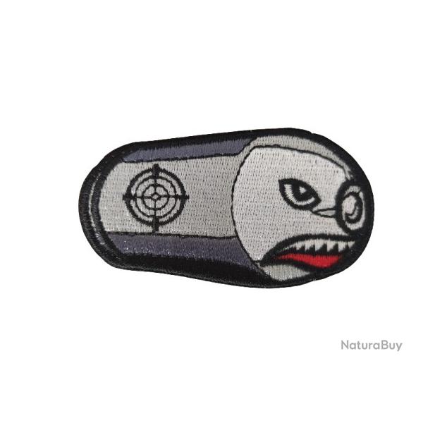 Patch - Missile 4 - Gris- velcro - Livraison gratuite