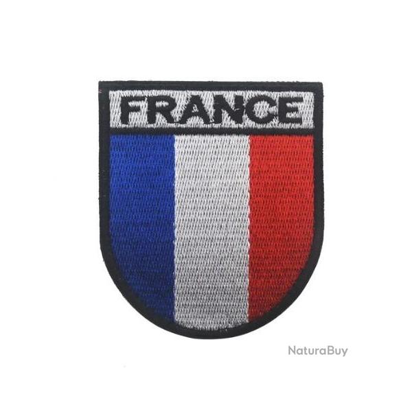 Ecusson/patch - France - Bordure noire - velcro - Livraison gratuite