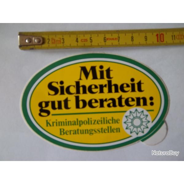 autocollant vintage police criminelle Suisse